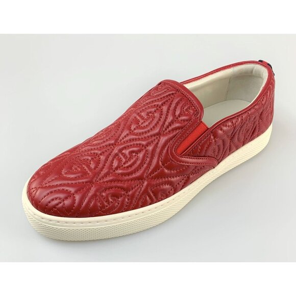 Gucci Other - NIB Gucci Men G quilted slip-on sneakers In Red Size 6/EU 40